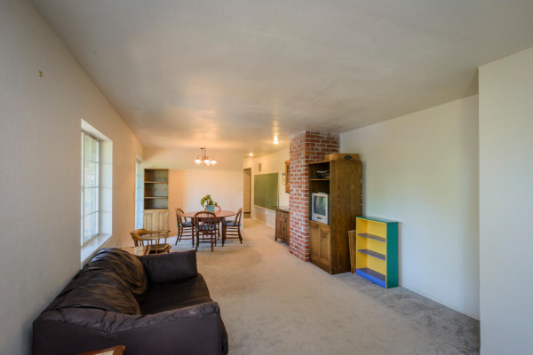 Downstairs family room Before