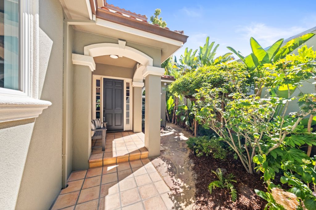 Front exterior entry way in the Easton Addition neighborhood in Burlingame.